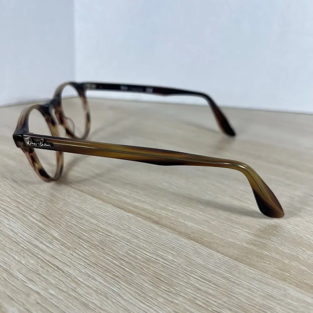 Ray-Ban RB5283 5139 Round Eyeglasses Havan Brown Striped 49-21-145 Excellent Con